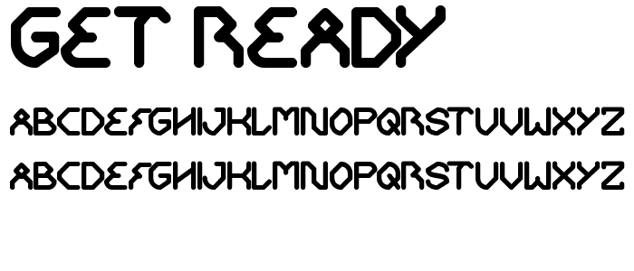 GET READY font